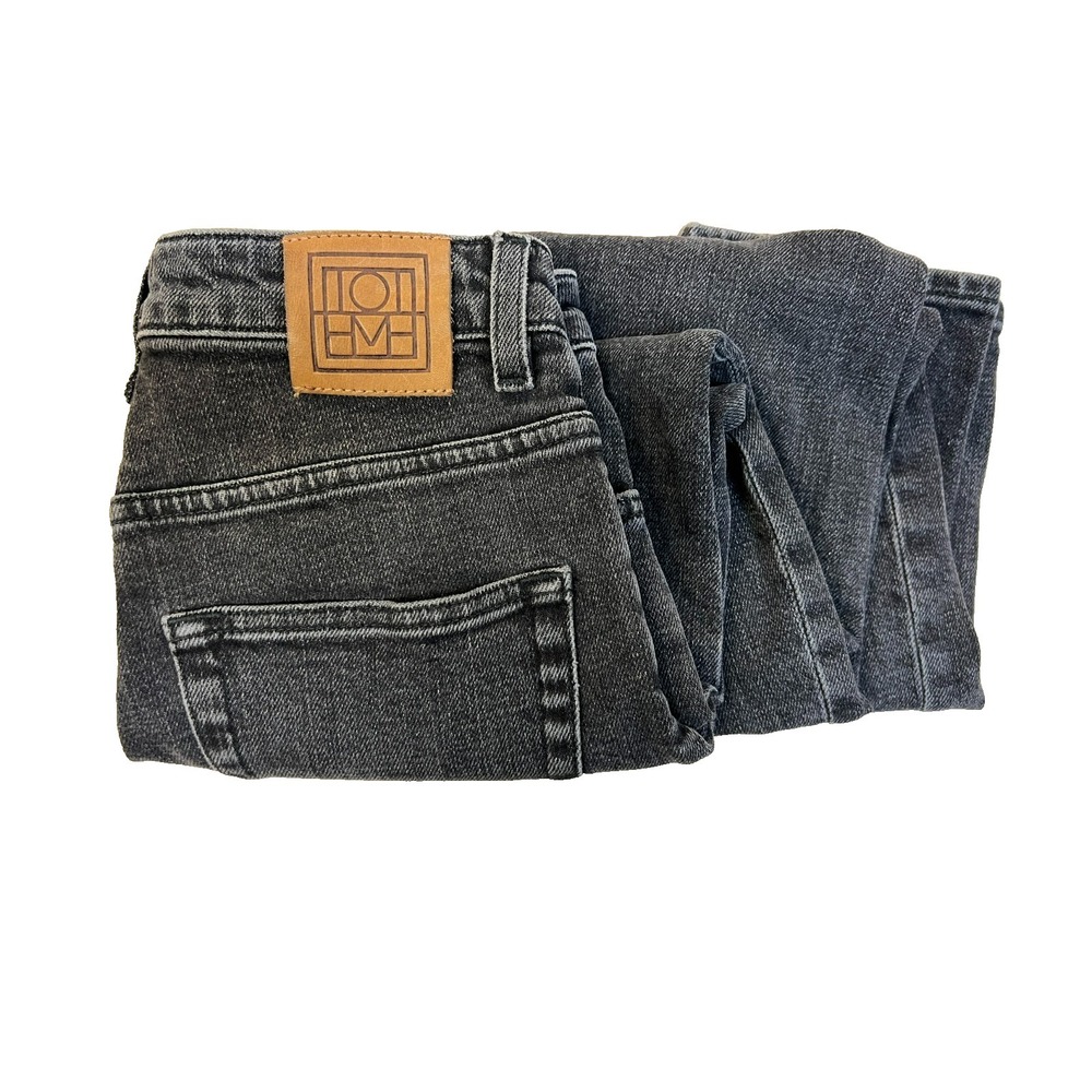 Toteme Skinny Jeans Black Denim Cotton Blend Five Pocket SZ 25/32